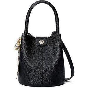 Small Crossbody Bags For Women Vegan Leather Mini Bucket Handbag Removable